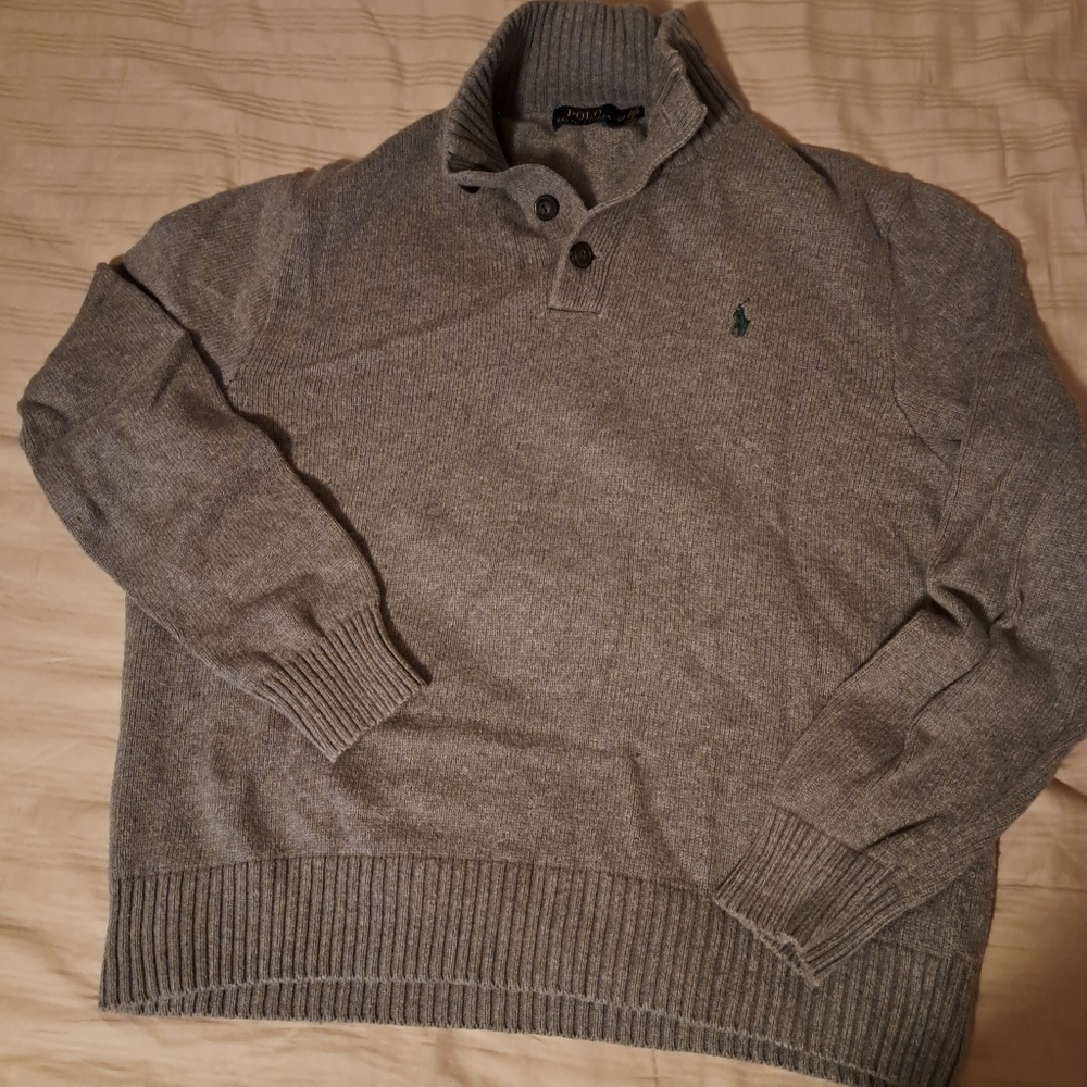 Ralph lauren polo pull over button up sweater